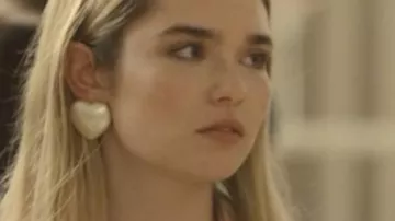 Heart Earrings worn by Allegra (Amelia Grace) in Wild Cherry (S01E01)