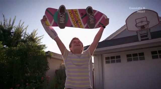 The hoverboard of Adam in The Goldberg