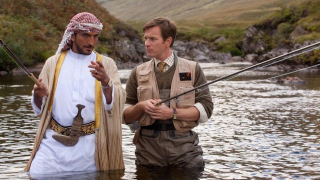 The watch of Dr. Alfred Jones (Ewan McGregor) in salmon in the desert