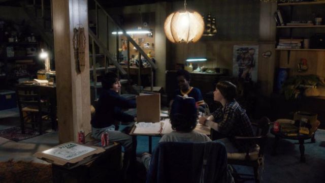 The game Dungeons and Dragons, Mike, Will, Dustin and Lucas in Stranger Things
