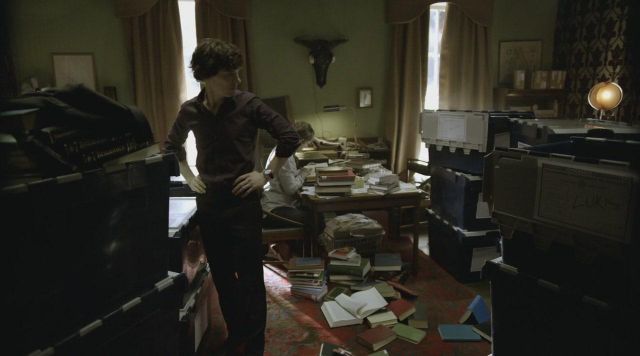 El mapa de las islas británicas de Sherlock Holmes (Benedict Cumberbatch) en Sherlock