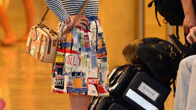 The skirt worn by Lou Clark (Emilia Clarke) to the airport in Before You