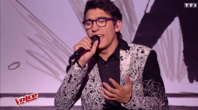 The jacket worn by Vincent Vinel for the final of TThe Voice : The most beautiful voice in 2017