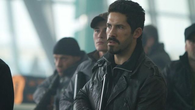 Black zip vest worn by Hector (Scott Adkins) in The Expendables 2