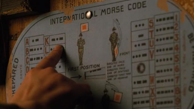 The international morse code in the format of "Pocket Signal Disk" in Stranger Things S02E02