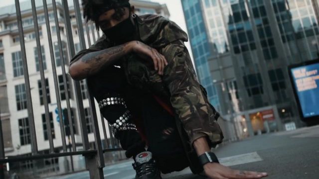 Black pants worn by Scarlxrd as seen in Heart Attack video clip