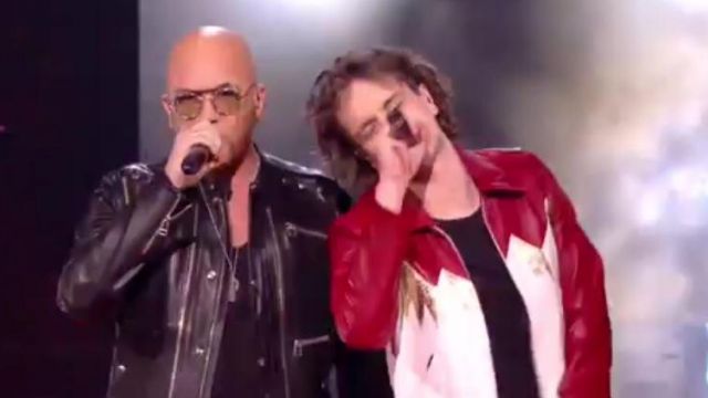 Red leather jacket worn by Max Hurricane in the final of The Voice