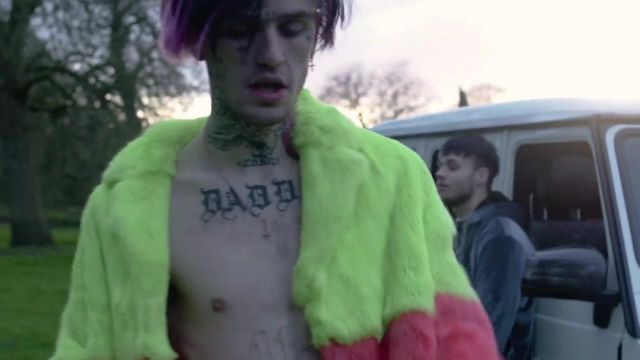 Fur Coat worn by Lil Peep as seen in Benz Truck Music Video