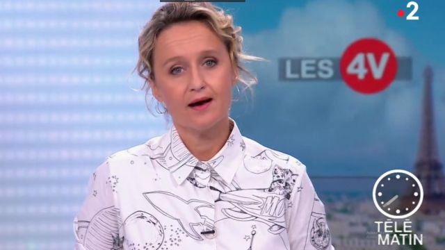 La robe "espace" de Caroline Roux portée dans l’émission Telematin