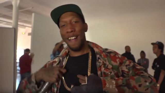 The jacket camouflage in the video for Oldie by Odd Future