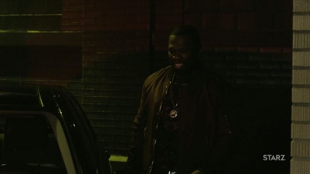 The black bomber Jacket worn by Kanan Starks (50 Cent) as seen in Power S05E01
