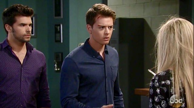 Michael Corinthos (Chad Duell) blue shirt in General Hospital 2018. |  Spotern