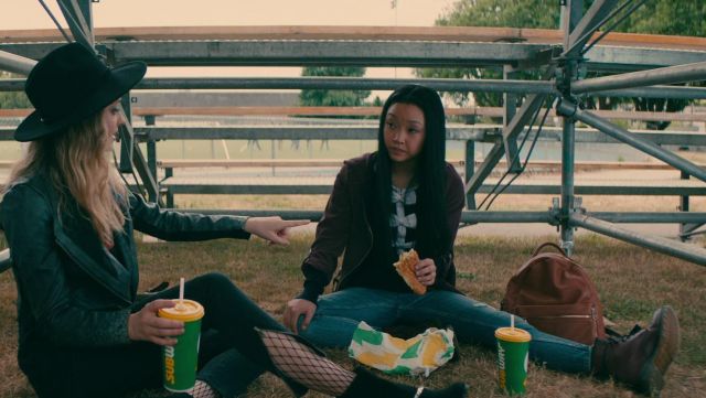 Red boots worn by Lara Jean (Lana Condor) in To All The Boys I've Loved Before