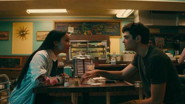 Blue Floral Jacket worn by Lara Jean (Lana Condor) as seen in To All the Boys I’ve Loved Before