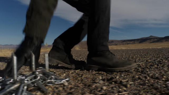 The black boots worn by Marco Salamanca (Luis Moncada) in Better Call Saul S04E03