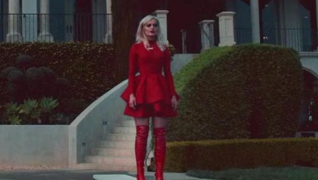 The Red Dress Of Bebe Rexha In The Clip In The Name Of Love - 