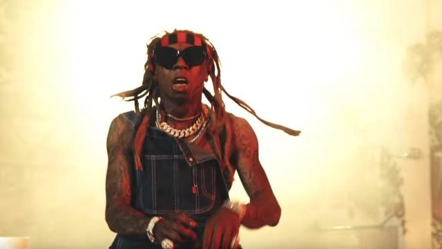 The dungarees jeans Lil Wayne in the music video "Swizz Beatz - Pistol On My Side (P. O. M. S) "