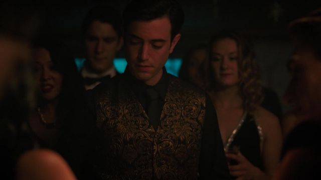 Printed vest worn by The Croupier as seen in Riverdale S03E07