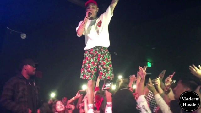 Flowers Pants Shorts worn by Lil Skies in his Throws Weed Off Stage music video with Big Money (LIVE)