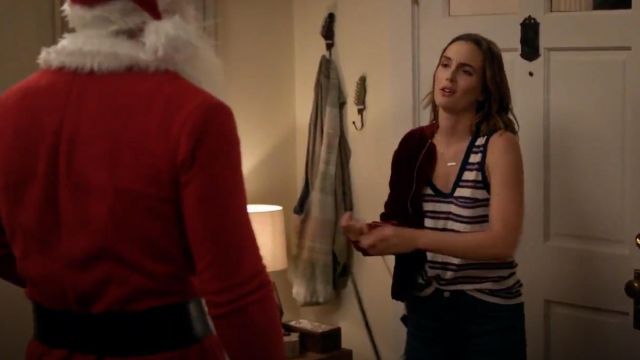 Striped Tank Top worn by Angie D'Amato (Leighton Meester) as seen in Single Parents S01E10