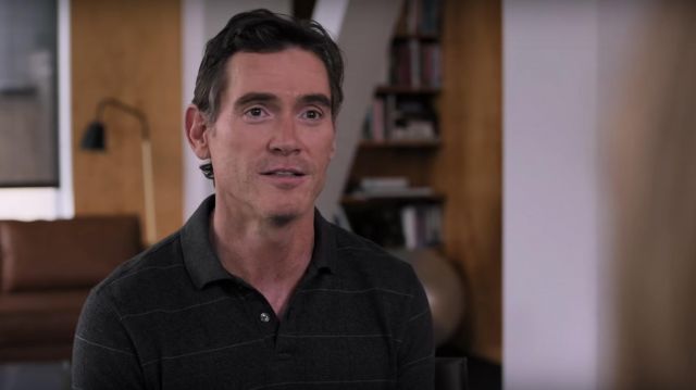 Polo black striped Elgie (Billy Crudup) in Where'd You Go, Bernadette
