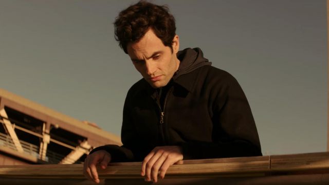 Black Harrington Jacket worn by Joe Goldberg (Penn Badgley) in YOU S01E09