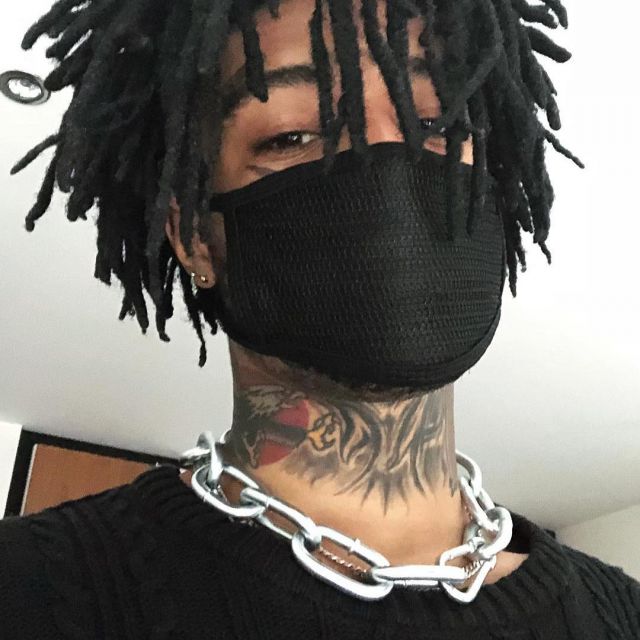 Versace Chain Reaction Black sneakers worn by Scarlxrd on his Instagram  account @scarlxrd