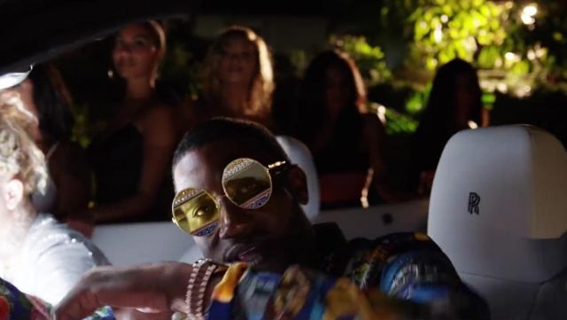 Mirror Sunglasses worn by Gucci Mane in his Kept Back music video feat. Lil Pump