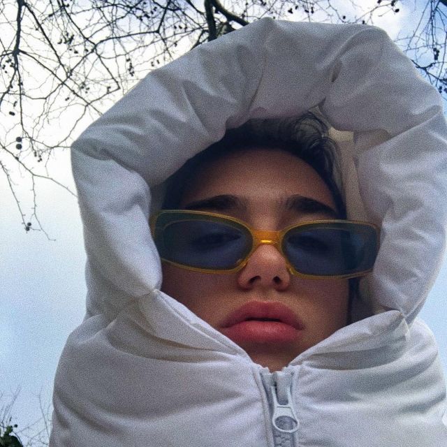 Square Sunglasses worn by Dua Lipa on her Instagram photo