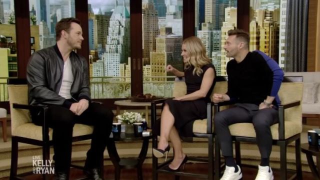 Leather Bomber jacket worn by Chris Pratt on LIVE with Kelly and Ryan February 6, 20129