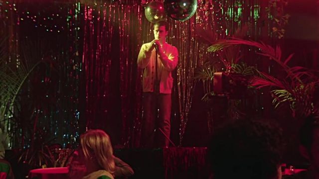 Cardigan worn by Dylan Minnette in  Are You Bored Yet? music video of Wallows feat. Clairo