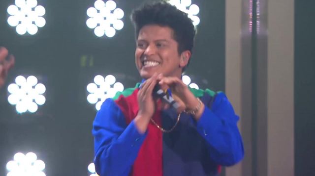 The colorful shirt worn by Bruno Lars for his live at the Brit Awards in 2017