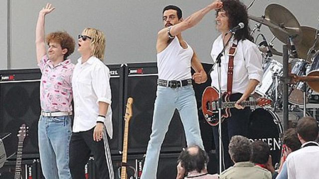 White long sleeve worn by Roger Taylor(Ben Hardy) in Bohemian Rhapsody
