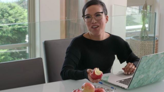 The black sweater with detail on the shoulders of Sasha (Ali Wong) in Always Be My Maybe