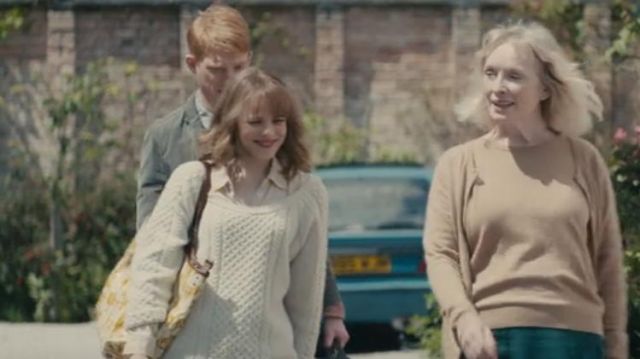 White Cable Sweater worn by Mary (Rachel McAdams) as seen in About Time