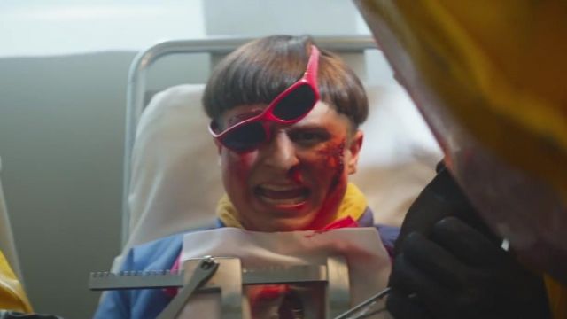 Red sunglasses worn by Oliver Tree in his Miracle Man music video