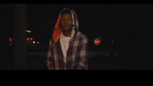 Checked hoodie worn by J.I.D in J.I.D - Hereditary