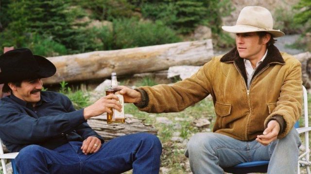 The jacket corduroy Ennis Del Mar (Heath Ledger) in Brokeback Mountain