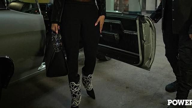 Boots with strass worn by Lakeisha Grant (La La Anthony) as seen in Power (S06E07)