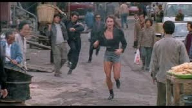 The boots worn by Kara (Corinna Everson) in Double Impact
