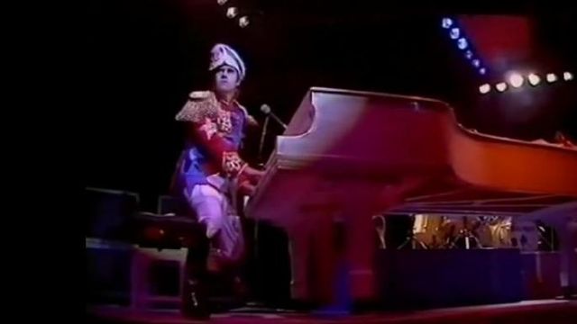 Military Style Outfit worn by Elton John in Benny and the Jets (CRAZY VERSION) Live @ Hammersmith Odeon in 1982