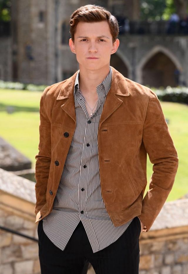 Suede Brown jacket worn by Tom Holland on the Instagram account ...