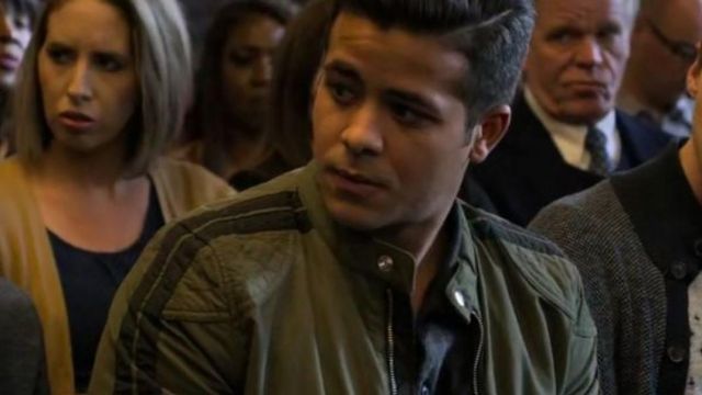 Olive Jacket worn by Tony Padilla (Christian Navarro) in 13 Reasons Why (S02E02)