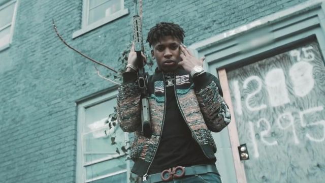 Bomber Jacket worn by NLE Choppa in his Famous Hoes Official Music Video