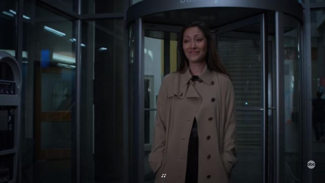 Tan Trench Coat worn by Dr. Audrey Lim (Christina Chang) in The Good Doctor (Season 3)