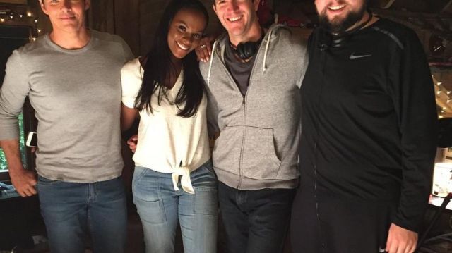 Square Pocket Jeans worn by Tika Sumpter (aka Maddie Wachowski in Sonic the Hedgehog) on Instagram