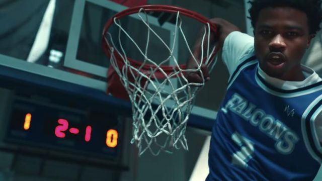 Falcons basketball jersey worn by Roddy Ricch in his The Box [Official Music Video]