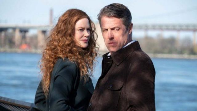 Brown suede jacket worn by Jonathan Sachs (Hugh Grant) as seen in The Undoing (Season 1)
