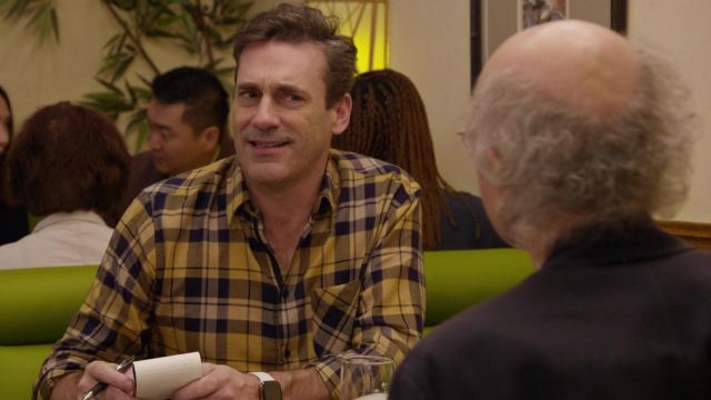 Yellow plaid shirt worn by Jon Hamm in Curb Your Enthusiasm (S10E08)