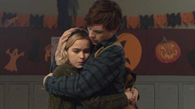 Blue/Black Flannel worn by Harvey Kinkle (Ross Lynch) in Chilling Adventures of Sabrina (S01E02)